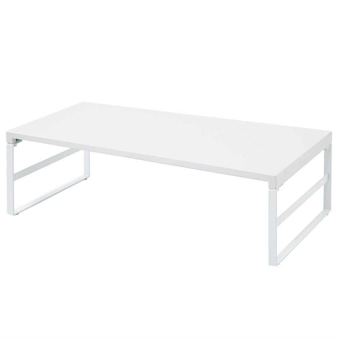 リヒトラブ パソコン台 モニター台 机上台 白 幅59×奥行25×高さ16cm ハイ 耐荷重15kg A7333-0