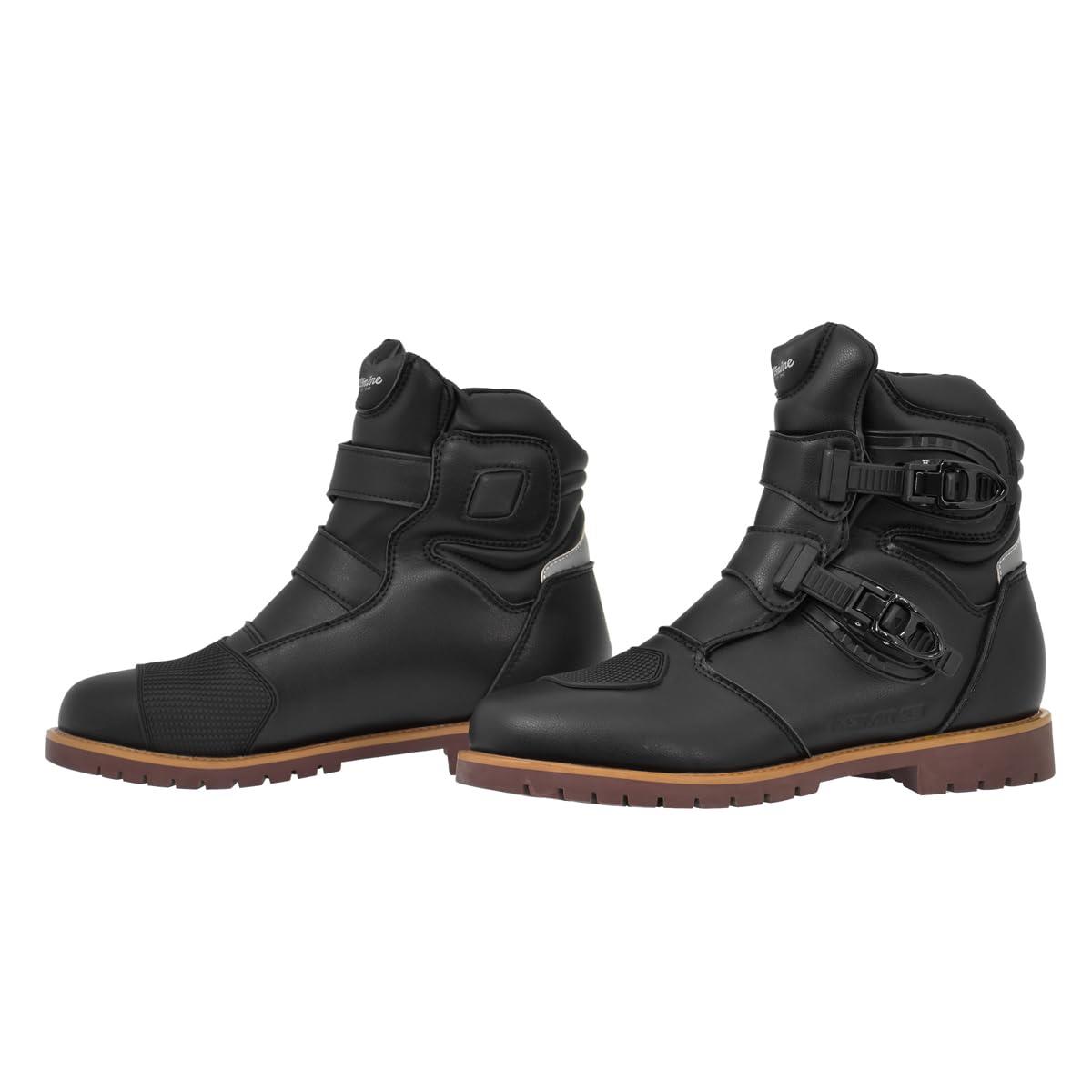 KOMINE 2025モデル BK-0975 WPアドベンチャーショートブーツ バイク用 防水 シフトパッド ラチェットバックル Black 29