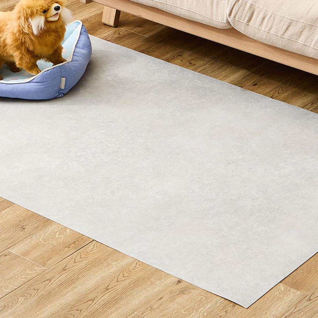 萩原 クッションフロア モルタル 約90×300cm 置くだけ ペット対応 滑りにくい キズに強い 消臭 拭ける ..