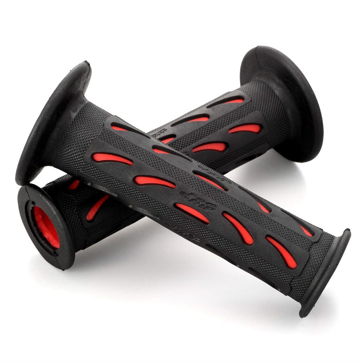 デイトナ(Daytona) PROGRIP(プログリップ) バイク用 グリップ ハンドル径φ22.2用 120mm 耐振ゲル エンド貫通 724タイプ レッド 98064