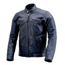 デイトナ(Daytona) バイク 革ジャン レザージャケット 本革(ワックス加工) 春秋 カフェ ライダース DL-006 ネイビー XLサイズ(メンズ) 2...