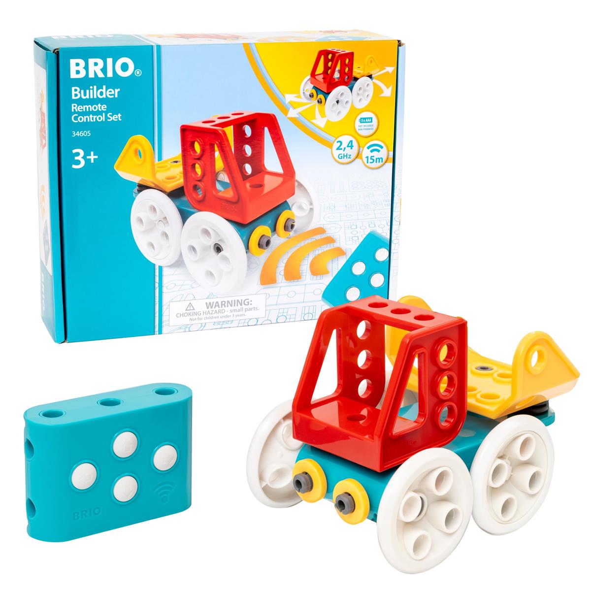 BRIO (ブリオ) ビルダー リモコンセット 34605 対象年齢 3歳~ 全27ピース 【おもちゃ 玩具 木製おもちゃ ブロック 大工遊び ごっこ遊び プレゼント（誕生日/ク リ ス マ ス）】