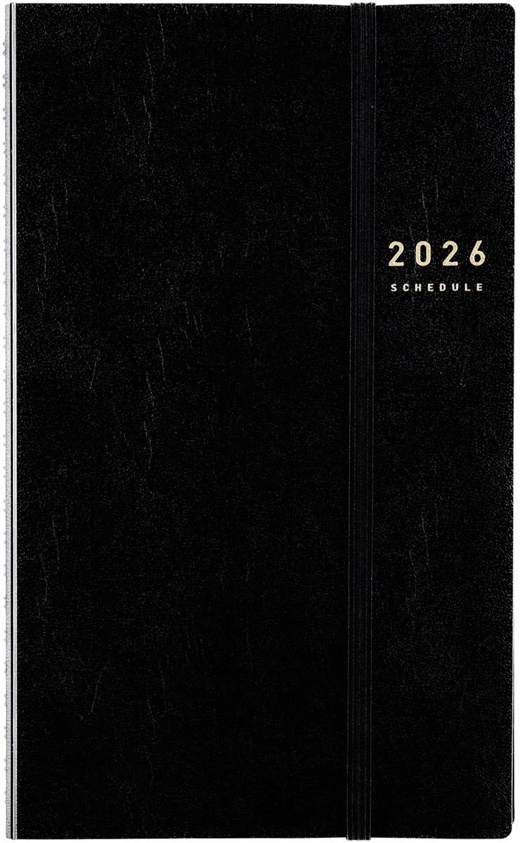 高橋 手帳 2026年 A5変型 ウィークリー リングダイアリー スリム レフト 黒 No.91 (2025年 12月始まり)