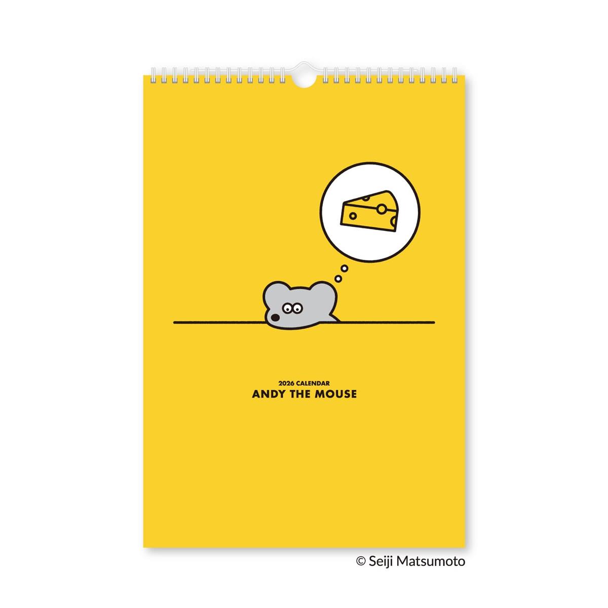 新日本カレンダー 2026年 カレンダー 壁掛け ねずみのANDY 壁掛け NK4020