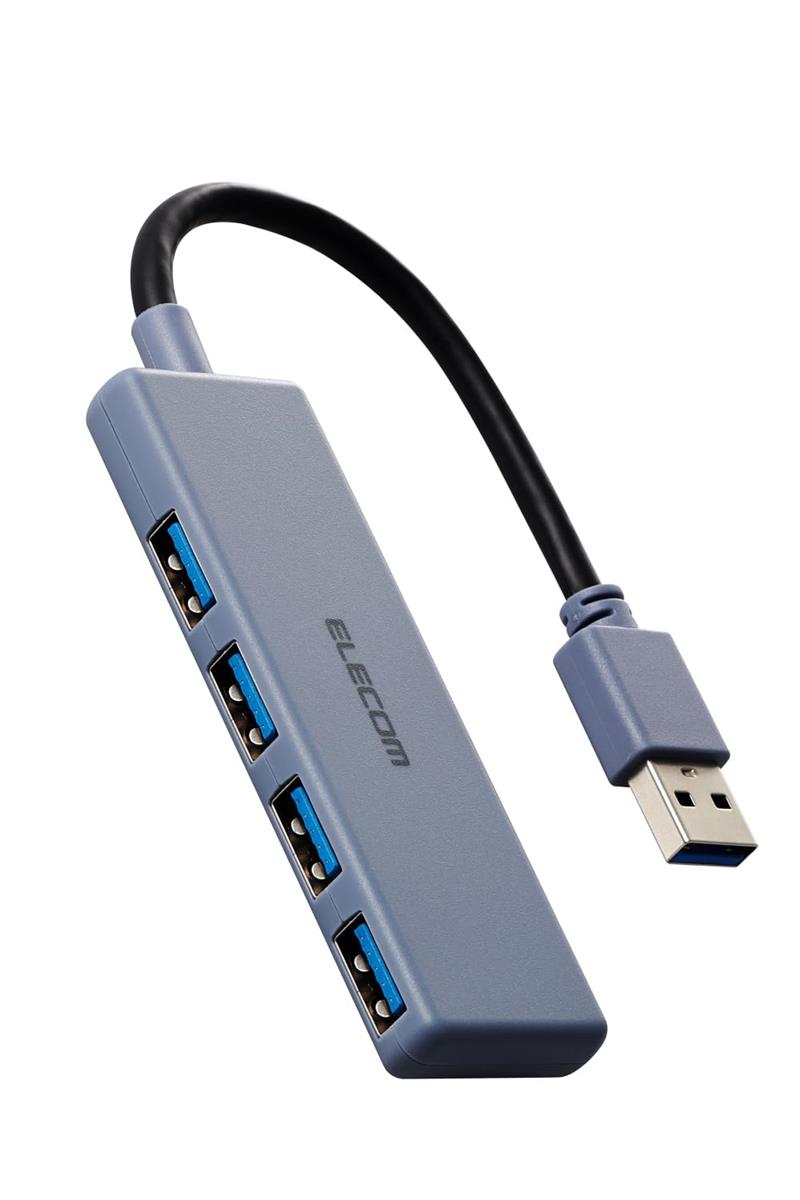 エレコム USBハブ USB3.0 バスパワー 4ポート ネイビー U3H-H040NV