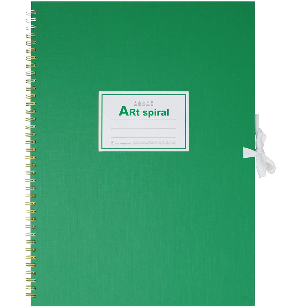 マルマン(maruman) スケッチブック アートス パ イ ラ ル F4 厚口画用紙 24枚 グリーン S314-33