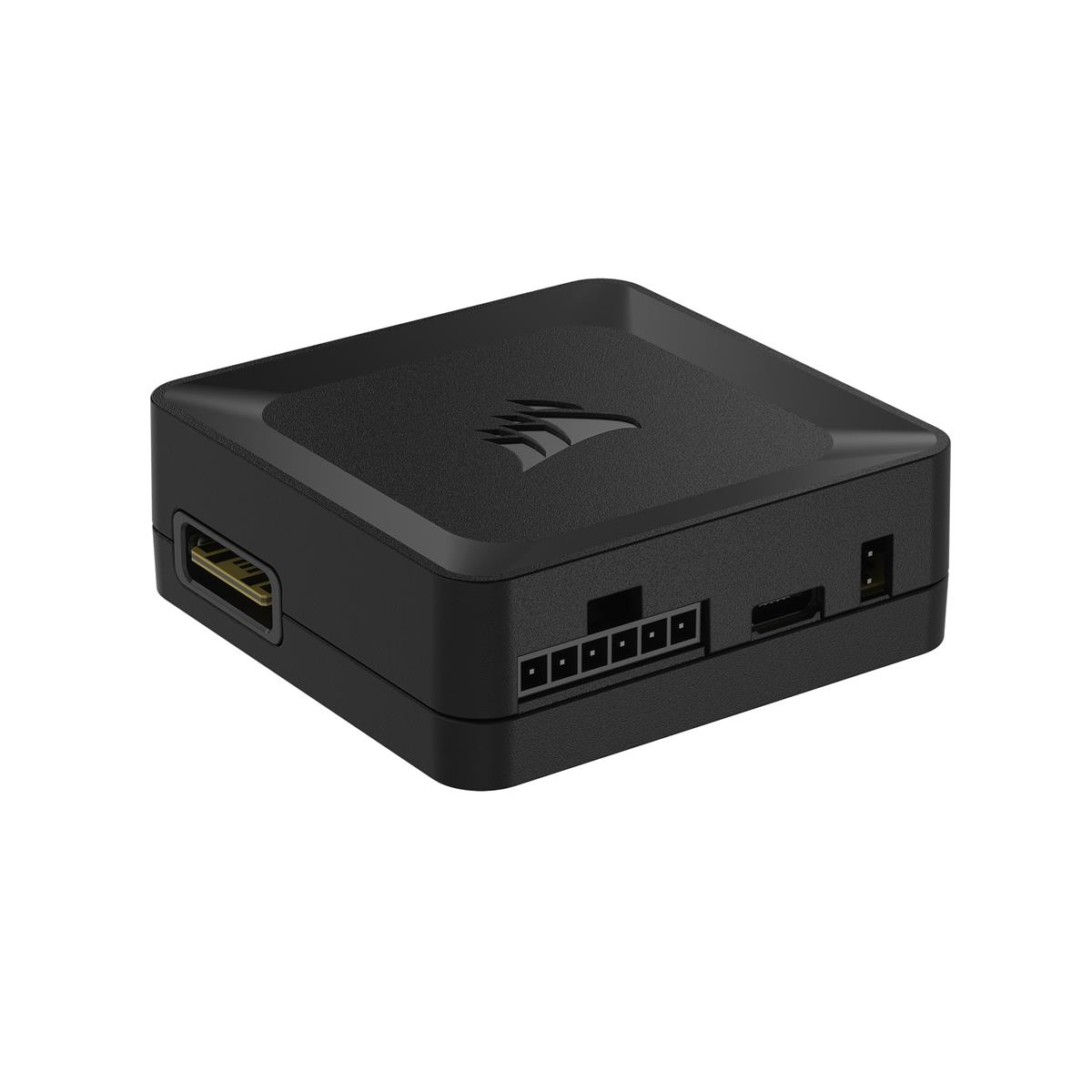 CORSAIR iCUE LINK システムハブ CORSAIR iCUE LINK デバイスを14 個まで接続可能 配線を簡単に 革新的なシングルケーブルデザイン デバイス自動検出 磁気取り付け CL-9011116-WW