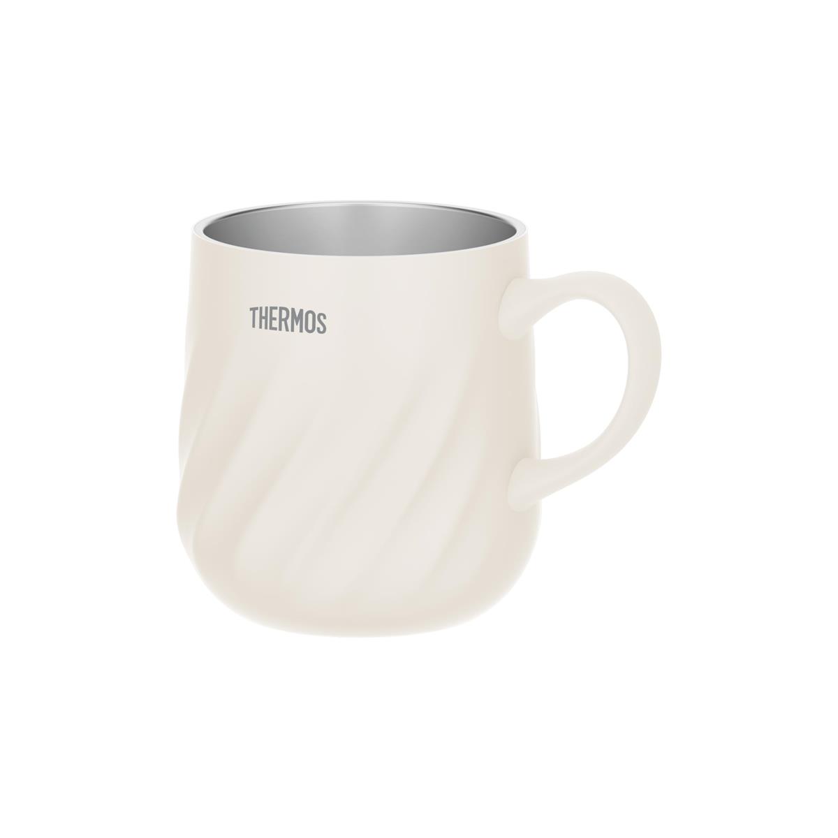 サーモス 真空断熱マグカップ 350ml アイボリー 食洗機対応 保温保冷 丸みを帯びた可愛らしいデザイン JTD350 IV