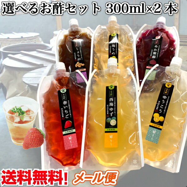 飲むお酢・ポン酢　選べる2本セット 300ml×2本 （計600ml）「 いちご ゆうこう 柚子 生姜 梅 赤紫蘇 ゆ..