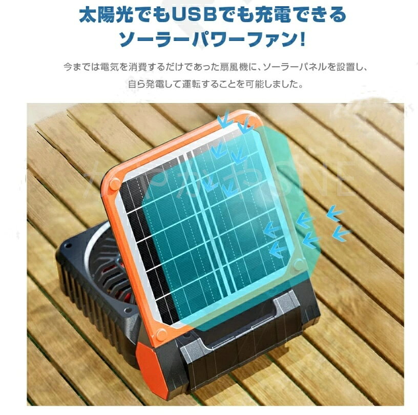 ソーラー扇風機 屋外 4段階風量 LEDライト ソーラーファン バッテリー 扇風機 アウトドア 充電式 防災照明 タイマー機能 コードレス ファン バッテリー 小型扇風機 携帯扇風機 スマホ充電 折りたたみ 卓上扇風機 コンパクト スタンド 扇風機 防災 停電 角度調整 父の日