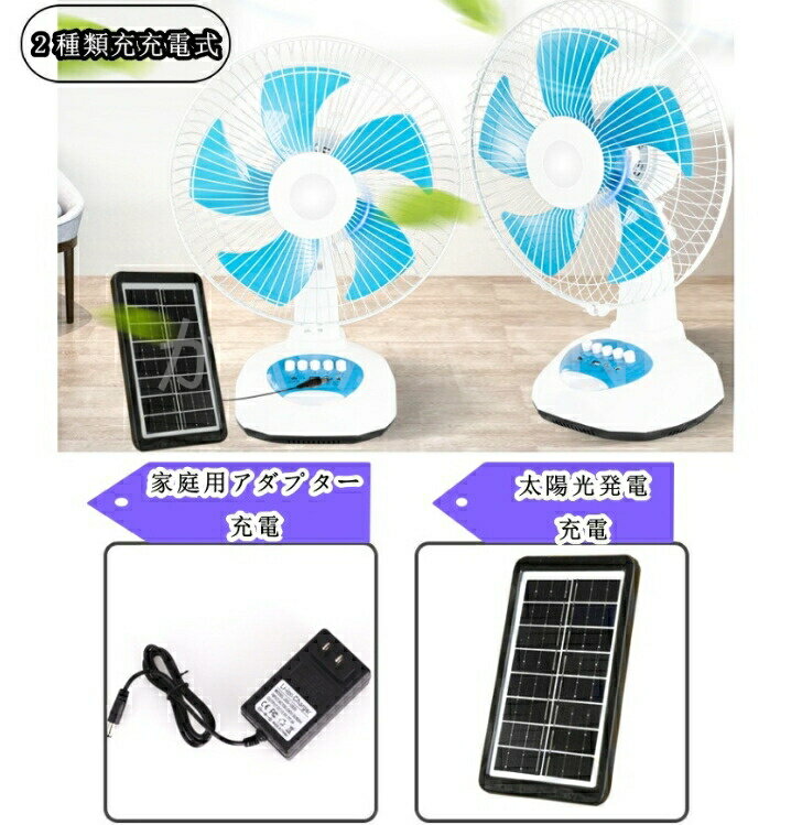即納扇風機 ソーラーパワーファン 自動首振り リビング ソーラーパネル 充電式 ファン 屋内 屋外 送風..