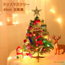 クリスマスツリー 卓上 ミニツリー 50cm【27点セット LEDライト付き】オーナメント付き 小さめ クリスマス飾り LEDイルミネーション おしゃれ キラキ...
