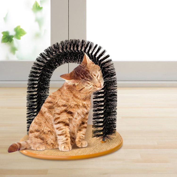 ネコブラシ セルフグルーミングブラシ 抜け毛取り 猫ブラシ 猫おもちゃ セルフブラ...