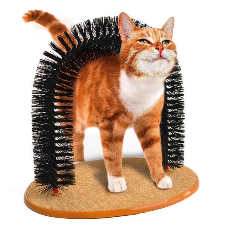 ネコブラシ セルフグルーミングブラシ 抜け毛取り 猫ブラシ 猫おもちゃ セルフブラ...