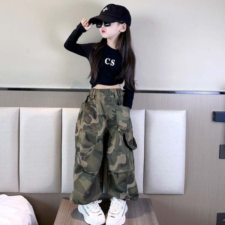女の子 ダンス キッズ 衣装 カーゴパンツ サルエルパンツ グリーン kpop 迷彩 パンツ ズボン ガールズ 子供 ロング丈 子ども ミリタリー ストリート 練習着 ロング丈 子供服 キッズダンス衣装 男の子 韓国 送料無料 120 130 140 150 160 170 — vista 2