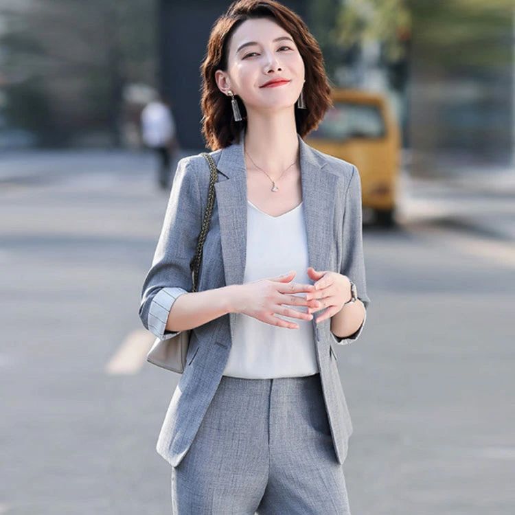 スーツ レディース パンツスーツ セットアップ 五分袖 礼服 セットアップ パンツス...
