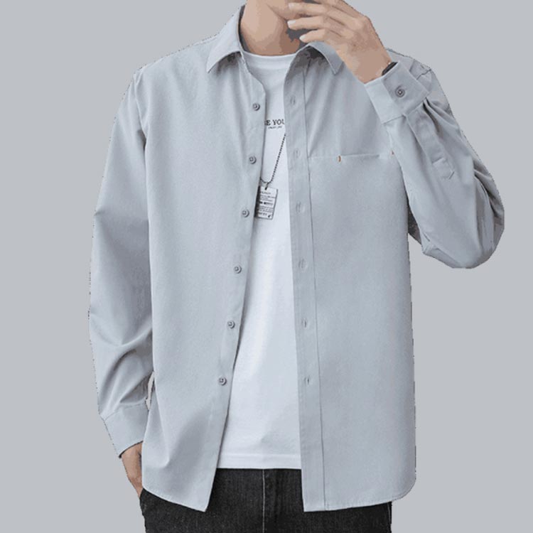 シャツ メンズ 長袖 シンプル 無地 おすすめ 人気 かっこいい 20代 30代 40代 50代 春 夏 秋 冬 服 M~4XL 全6色 カジュアル メンズファッション kayakayasne-10016729 かやかやSNE サンプル画像2
