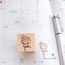 【バレットジャーナル】LOFT スタンプ かわいい はなかんむり ゴム印 ピンキーりぼんちゃん