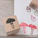 【模様はんこ】きのこ スタンプ ゴム印 はんこ イラスト 秋 かわいい バレットジャーナル