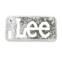 LEE リー 流れるキラキラグリッター ケース カバー iPhone 4.7インチ SE/8/7/6s/6 用 スリムデザイン Leeロゴ ホワイト 0520503WH ◆メ