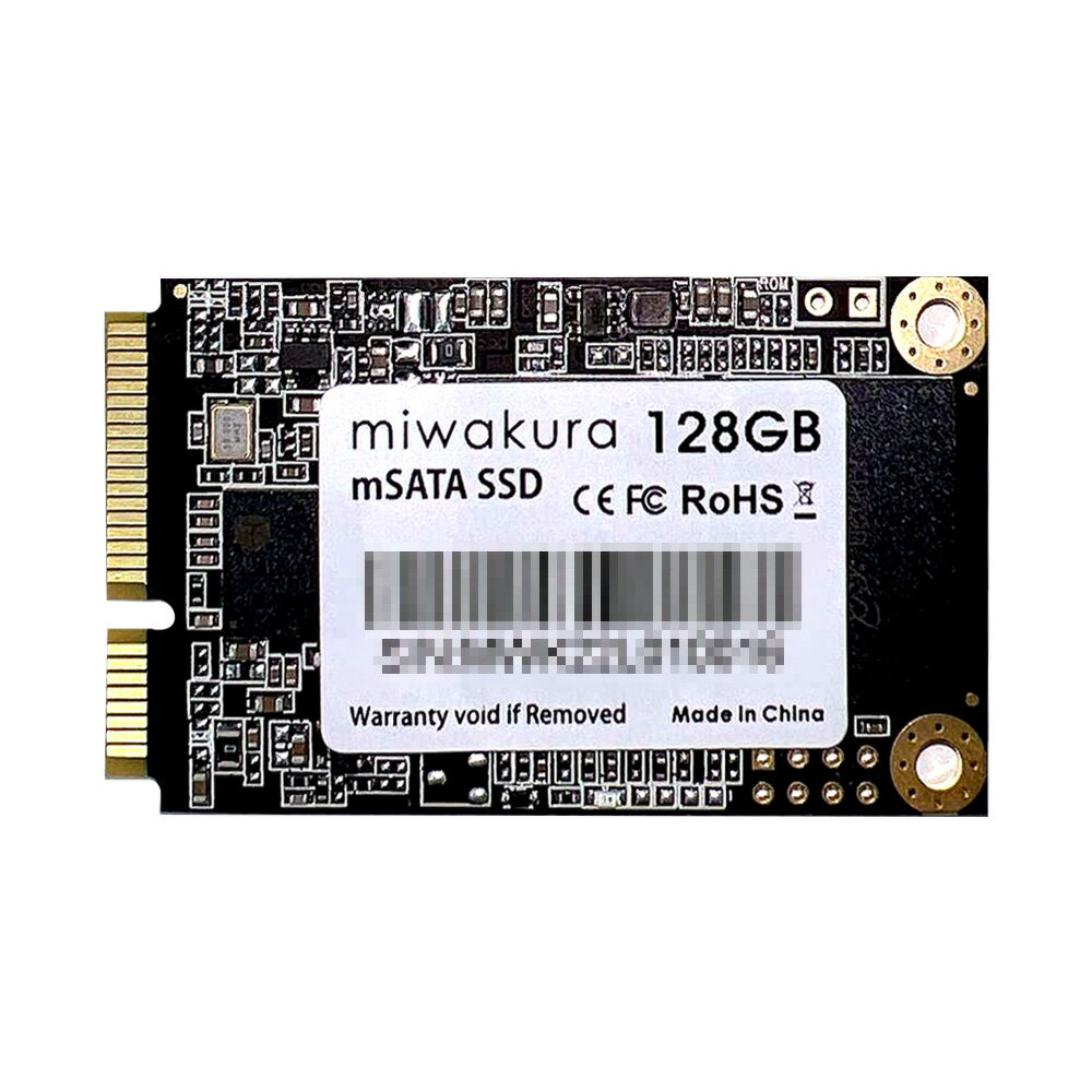 mSATA SSD 128GB ¢ mini SATAIII 6Gb/s miwakura ¢ 3D NAND TRIMǽ SLCå嵻 R:560MB/s W:530MB/s ܸѥå MMC-128GM310 