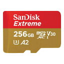 マイクロSDカード 256GB microSDカード microSDXC SanDisk サンディスク Extreme UHS-I U3 V30 A2 R:190MB/s W:130MB/s Nintendo Switch動作確認済 海外リテール SDSQXAV-256G-GN6MN ◆メ