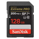 SDカード SD 128GB SDXC SanDisk サンディスク Extreme PRO Class10 UHS-I U3 V30 4K R:200MB/s W:90MB/s 海外リテール SDSDXXD-128G-GN4IN ◆メ