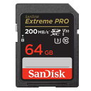 9/1限定★抽選で最大全額Pバック(バナーよりエントリ) SDカード SD 64GB SDXC SanDisk サンディスク Extreme PRO Class10 UHS-I U3 V30 4K R:200MB/s W:90MB/s 海外リテール SDSDXXU-064G-GN4IN ◆メ