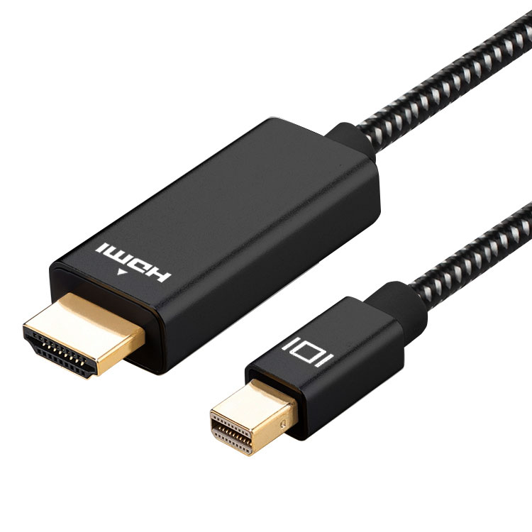 Mini DisplayPort - HDMI 変換ケーブル 2m 1080p(フルHD)対応 miwakura 美和蔵 MiniDP - HDMI1.4-A 強靭メッシュ仕様…