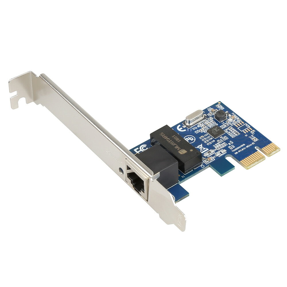 Gigabit有線LANカード 1000BASE-T ギガビットLANアダプタ PCI Express x1 miwakura 美和蔵 Realtek 8111チップ搭載 R…