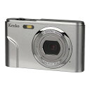 デジタルカメラ 充電式 Kenko ケンコー・トキナー フルHD動画撮影 WEBカメラ機能 800万画素 シンプル操作 手ブレ軽減 スリム 軽量86g シルバー KC-03TY ◆宅