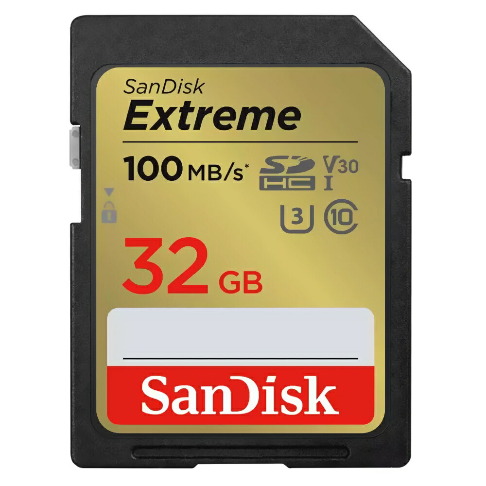 SDJ[h SD 32GB SDHC SanDisk TfBXN Extreme Class10 UHS-I U3 V30 4K R:100MB s W:60MB s COe[ SDSDXVT-032G-GNCIN 