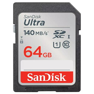 SDカード SD 64GB SDXC SanDisk サンディスク Ultra UHS-I U1 R:140MB/s 海外リテール SDSDUNB-064G-GN6IN ◆メ
