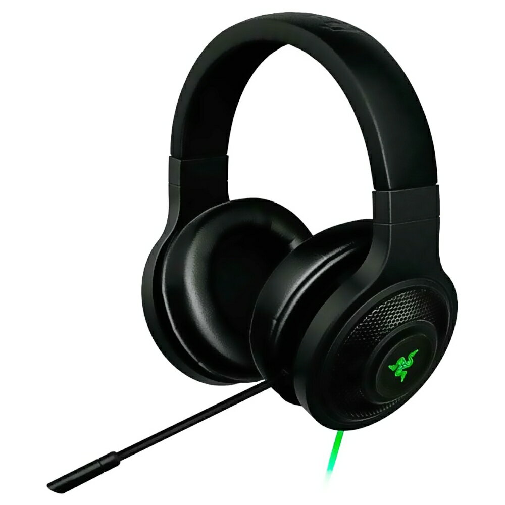 ゲーミングヘッドセット Razer Kraken X Essential Wired 有線 3.5mmミニプラグ接続 7.1chサラウンド 超軽量230g マイク搭載 並行輸入品 ブラック RZ04-02950100-R3C1 ◆宅