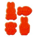 スタンプクッキー型 押し型 4個セット ミッフィー miffy SKATER スケーター 可愛い 子供 こども 4種 miffy歩き miffyばんざい くま さかな 55286-1-CSM1 ◆メ