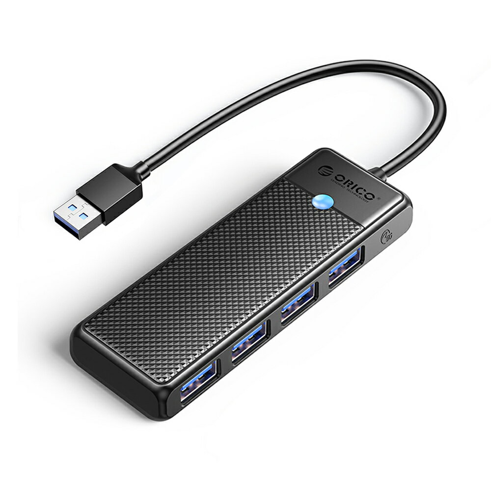 USB ϥ 4ݡ USB3.0 HUB ORICO ꥳ ®ž 5Gbps Хѥ USB-A 4 USB-A֥(15cm) ֥å ơ PAPW4A-U3-015-BK-EP 