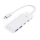 USB nu 4|[g USB3.0 HUB }[d PD100W ORICO IR  5Gbps oXp[ USB-A ~2 / Type-C ~1 / PD Type-C ~1 USB-CP[u(15cm) zCg COe[ PAPW2AC-C3-015-WH-EP 