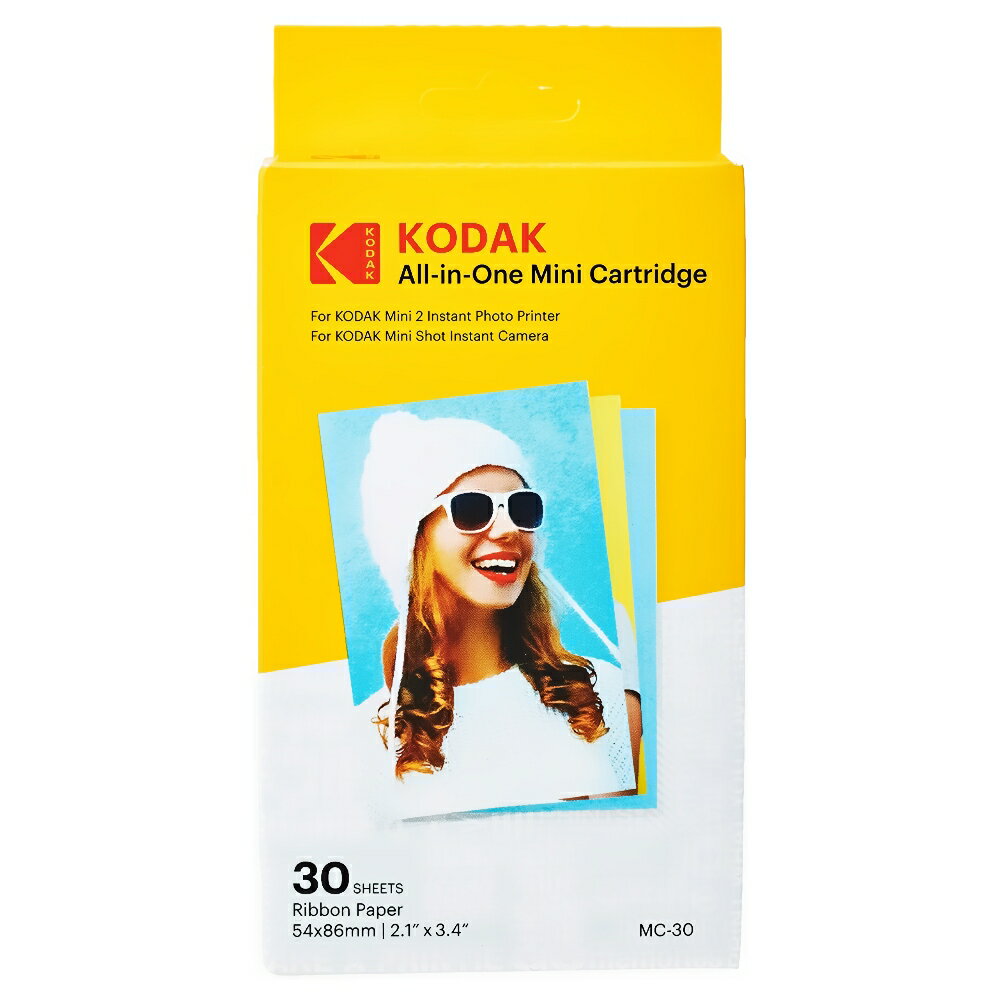 フォトペーパーカートリッジ 30枚入 Kodak コダック インスタントプリンター P210/C210専用 用紙/インク一体型 30枚セット MC-30 ◆宅 【楽天ロジ発送】