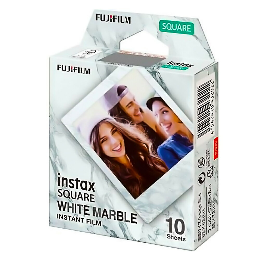 チェキ フィルム instax SQUARE ホワイトマーブル 10枚 FUJIFILM フジフィルム インスタントカメラ チェキ スクエア用 SQ10/SQ6/SP-3対応 INSSQWHITEMARBLEWW1 ◆メ