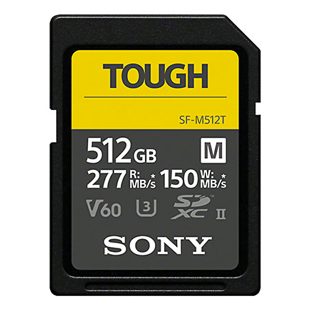 SDカード 512GB SDXC UHS-II SONY ソニー TOUGH SF-Mシリーズ タフ仕様 Class10 U3 V60 4K R:277MB/s W:150MB/s 日本語パッケージ SF-M512T 宅