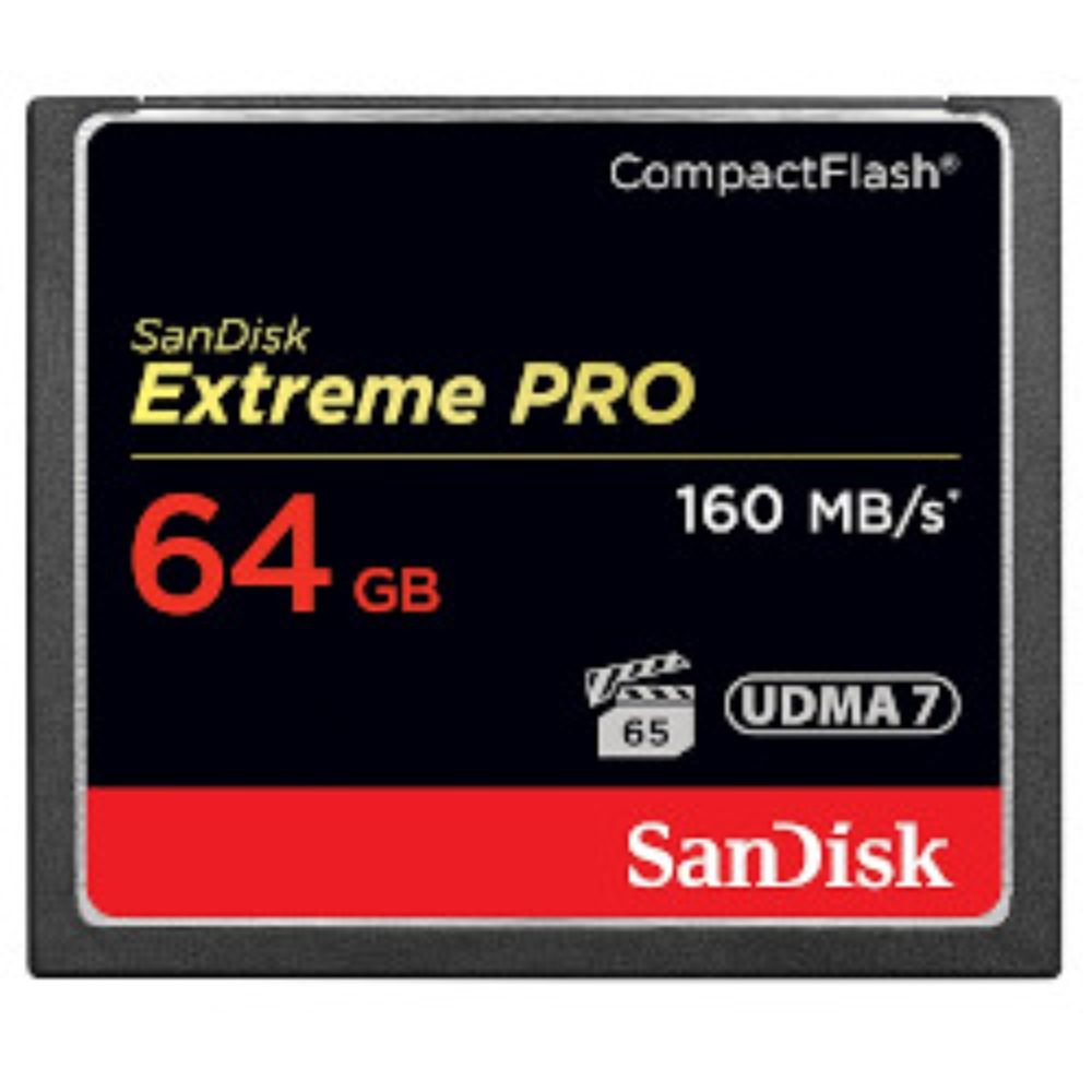 開封/バルク品(動作確認済)特価☆ 64GB SanDisk サンディスク コンパクトフラッシュ Extreme Pro 最速160MB/s 1067倍速 UDMA7対応 海外リテール SDCFXPS-064G-X46 ◆メ