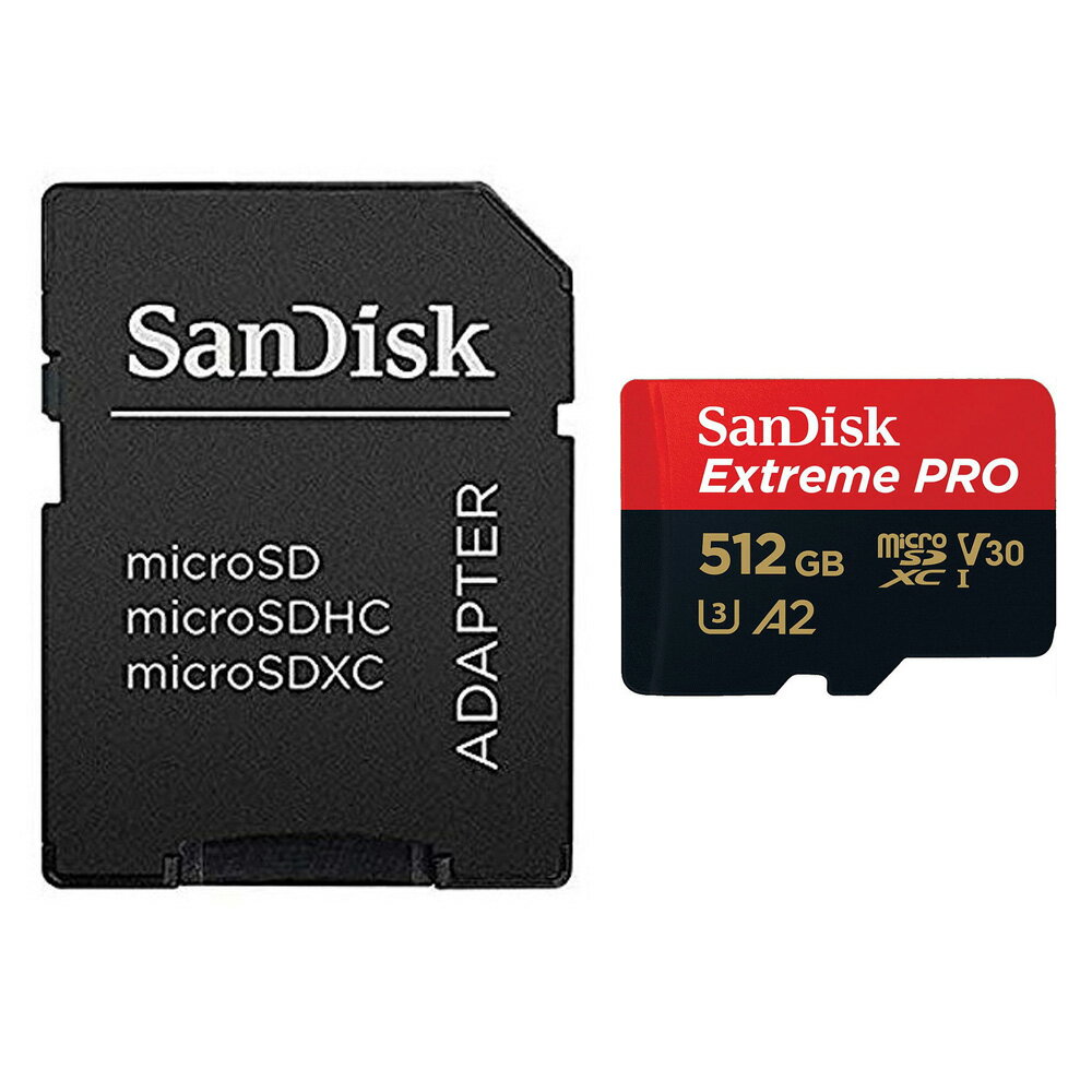 /Х륯(ưǧ)ò 512GB microSDXC ޥSD SanDisk ǥ Extreme Pro UHS-I U3 V30 A2 R:170MB/s W:90MB/s SDץ ơ SDSQXCZ-512G-GN6MA 