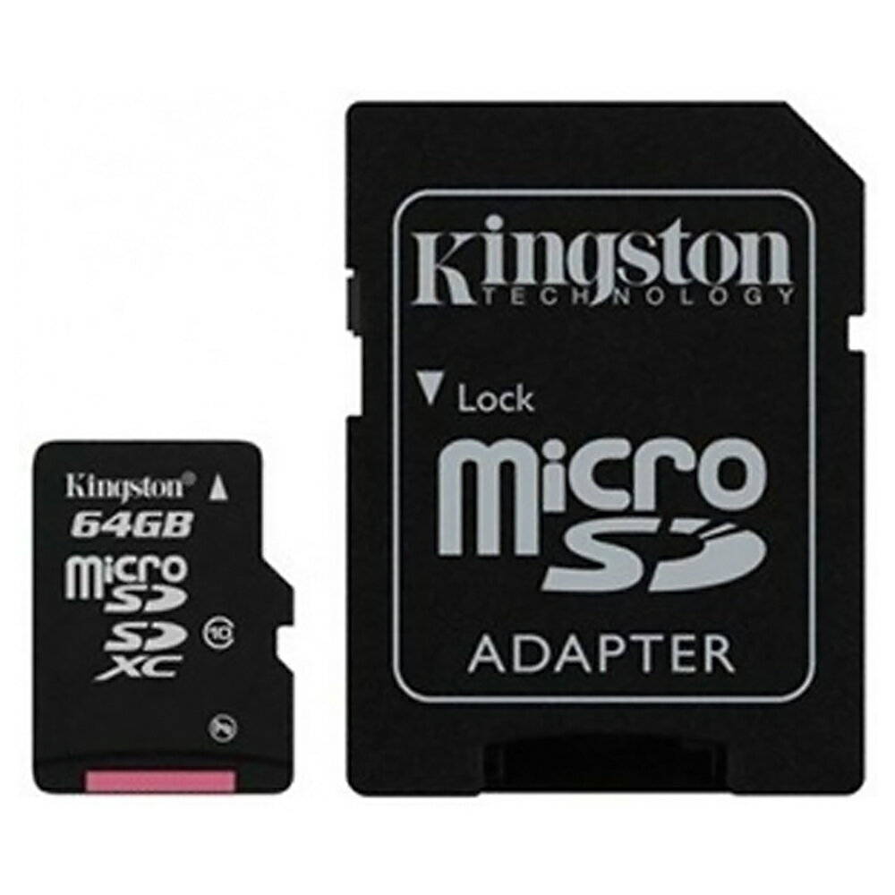 開封/バルク品(動作確認済)特価☆ 【64GB】 Kingston/キングストン microSDXCカード Class10 SD変換アダプター付 海外リテール SDCX10/64GB ◆メ