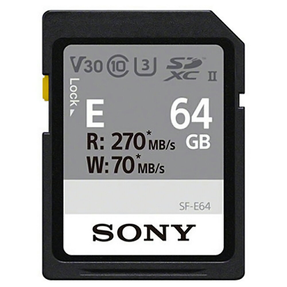 /Х륯(ưǧ)ò 64GB SDXC SD SONY ˡ UHS-II E꡼ Class10 UHS-II U3 V30 4K R:270MB/s W:70MB/s ơ SF-E64/T1 