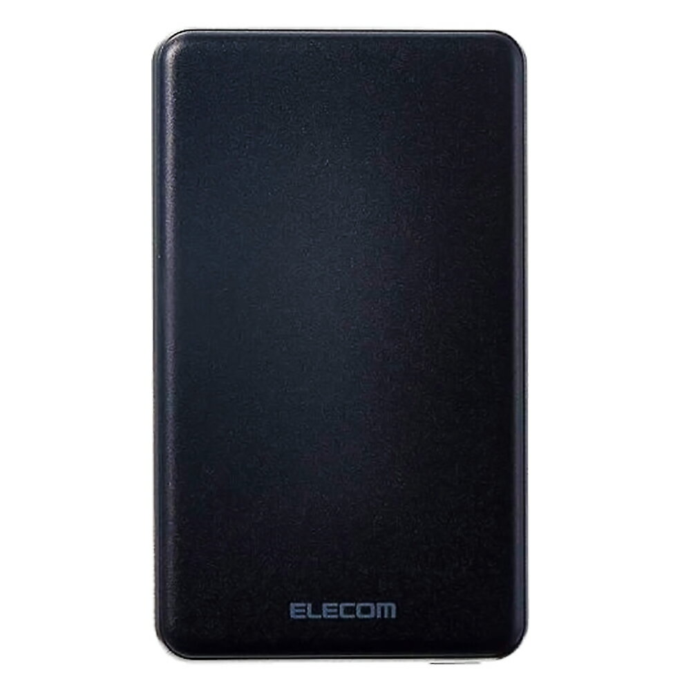 モバイルバッテリー スマホ充電器 5000mAh ELECOM エレコム 高出力12W 5V/2.4A USB-C入力 USB-A出力 軽量 薄型 重ね持ち PSE適合 ブラック DE-C26-5000BK 宅