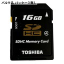 SDカード SD 16GB SDHC TOSHIBA 東芝 CLASS4 ミニケース入 バルク SD-L016G4-BLK ◆メ