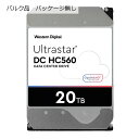 開封/バルク品(動作確認済)特価☆ 20TB HDD 内蔵型 ハードディスク 3.5インチ WesternDigital HGST Ultrastar DC HC560 データセンター向け SATA 6Gbps 7200rpm キャッシュ512MB バルク WUH722020BLE6L4 ◆宅