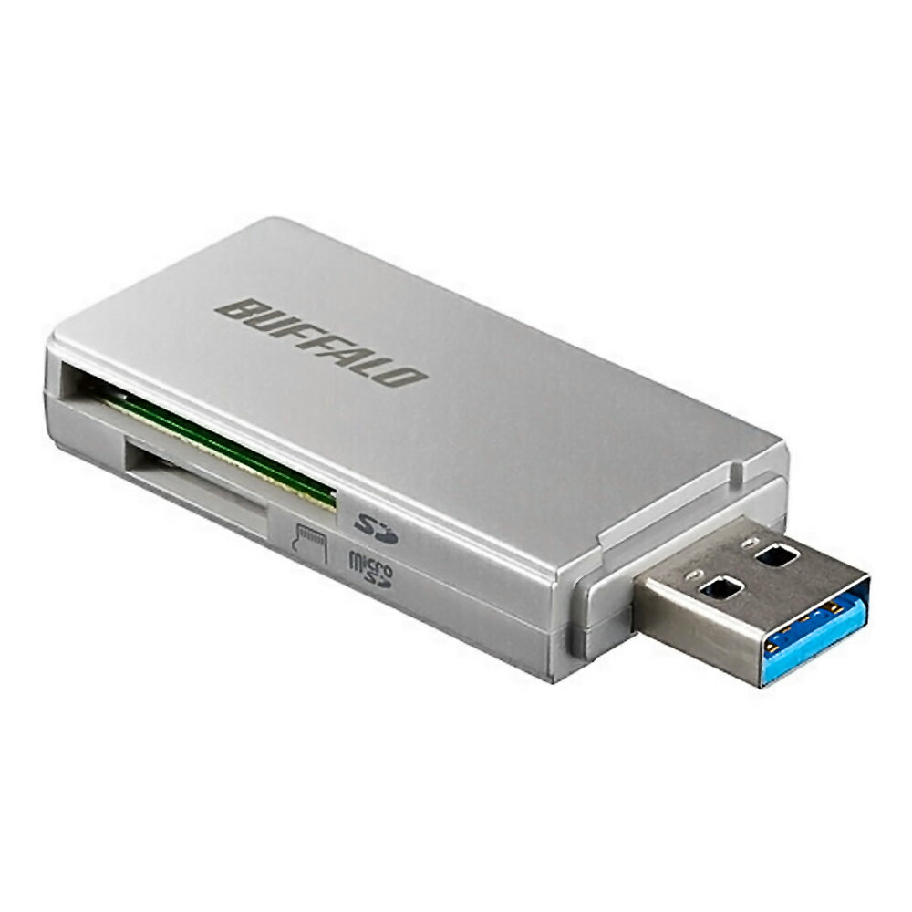 SD/microSDɥ꡼饤 USB3.0 BUFFALO Хåե ®ž USB-A å׼ ֥쥹 Win/Mac/PS4б С BSCR27U3SV 