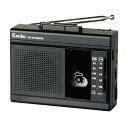 ラジカセ ラジオカセットレコーダー Kenko ケンコートキナー 超小型 置き型 FM AM ワイドFM 録音 2電源(単3形乾電池/USB充電) 外付マイク付...