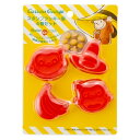 スタンプクッキー型 押し型 4個セット おさるのジョージ SKATER スケーター お菓子作り かわいい 子供 4種 ジョージ/スマイル/バナナ/帽子 6633...